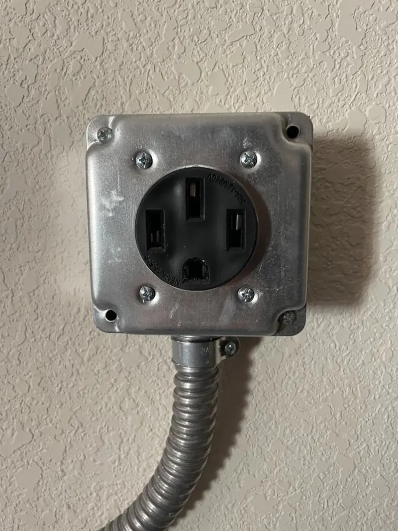 NEMA 14-50 outlet installed for Smart Home Electrical in Hood River